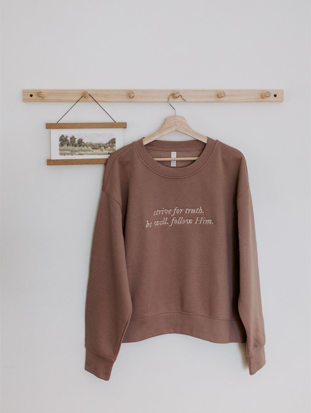 Mauve Crewneck Sweatshirt - Inspirational/Christian Text, 2XL
